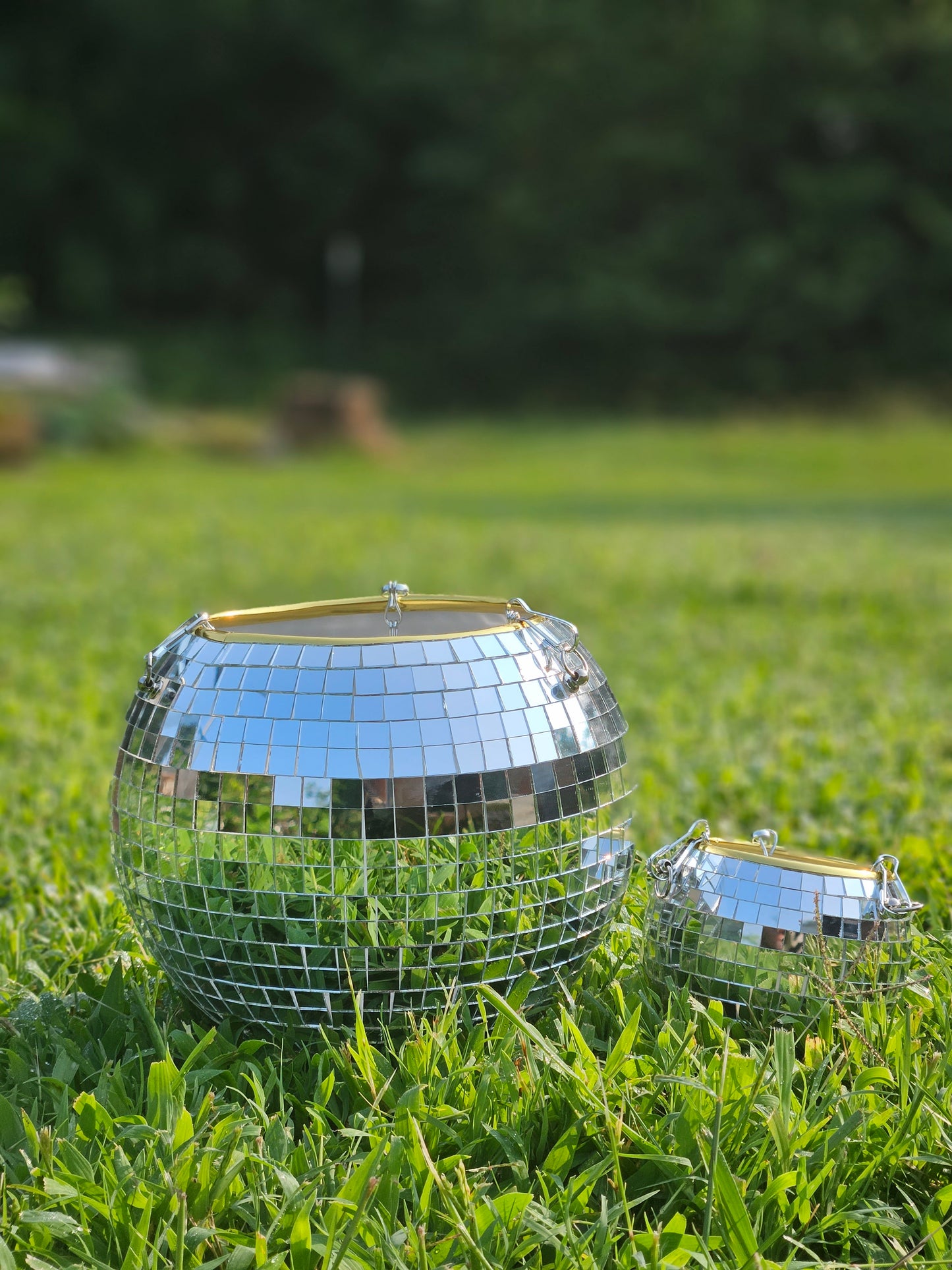 Disco Ball Hanging Planter