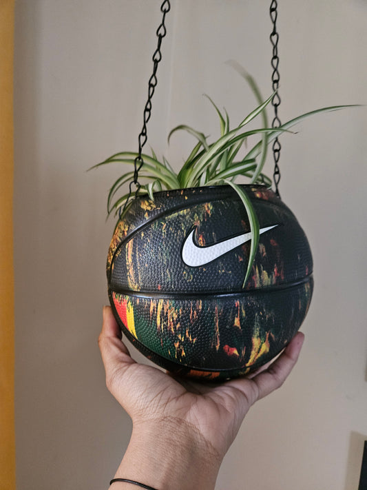 A Nike Swoosh Skills Mini Hanging  Basketball Planter