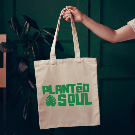 🌿 Planted Soul Canvas Tote – Represent Your Green Thumb 🌿