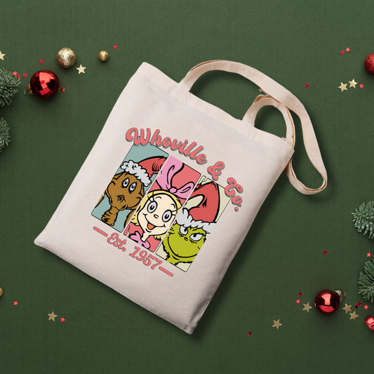 🎁 Whoville & Co. Canvas Tote – A Holiday Classic! 🎁