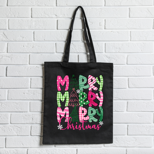 🎄 Merry Merry Merry Christmas Tote – Festive & Functional! 🎄