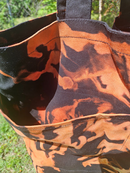 🔥 Burnt Camo Canvas Tote – Bold and Functional 🔥