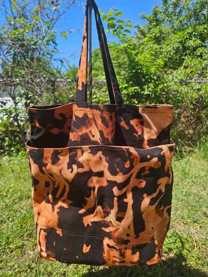 🔥 Burnt Camo Canvas Tote – Bold and Functional 🔥