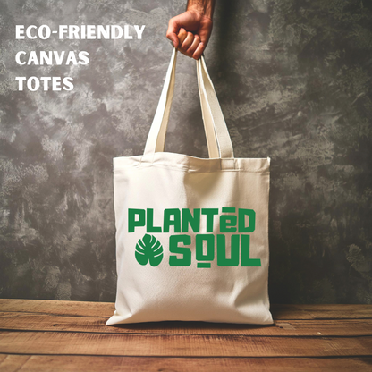 🌿 Planted Soul Canvas Tote – Represent Your Green Thumb 🌿