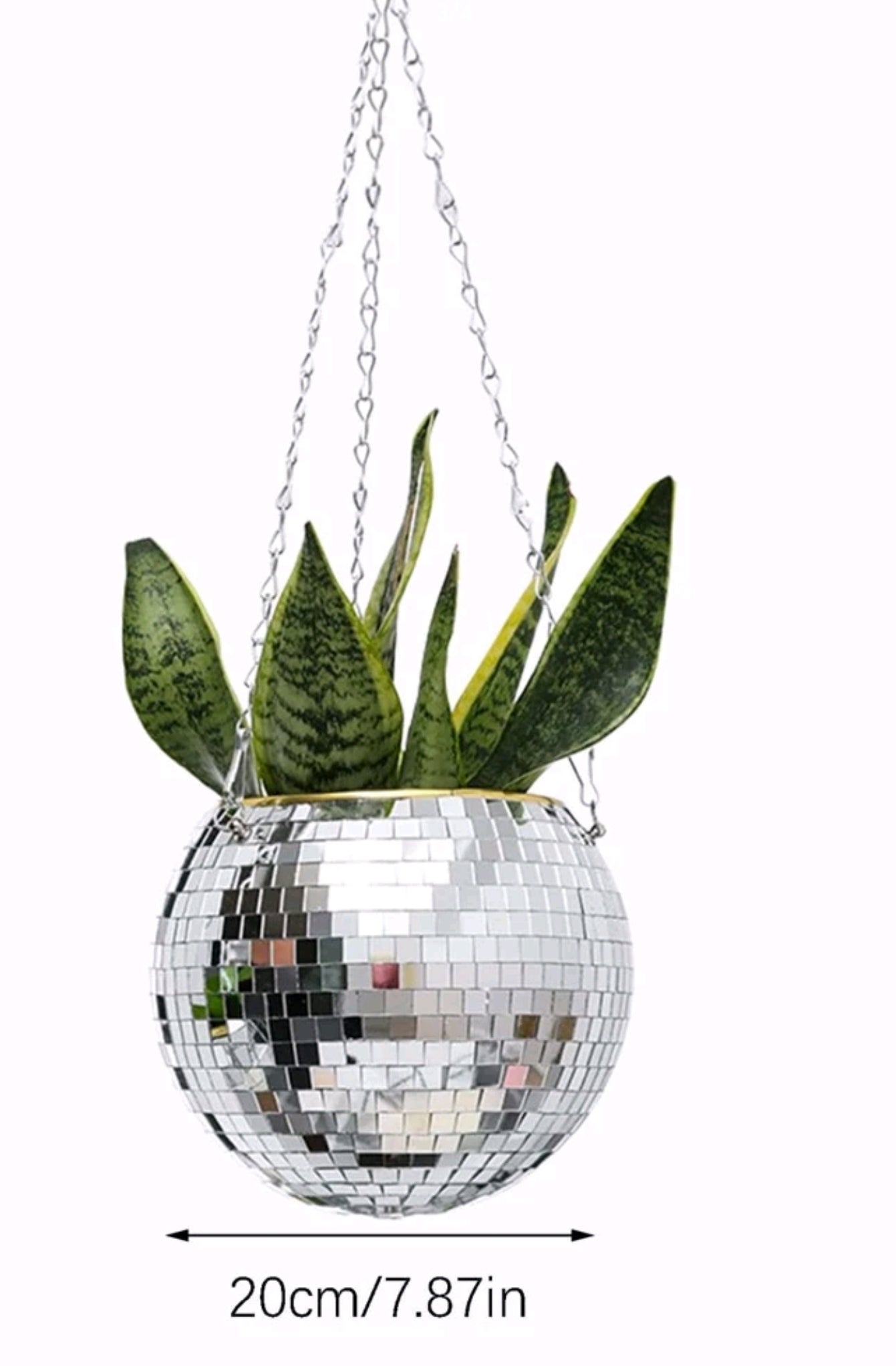 Disco Ball Hanging Planter