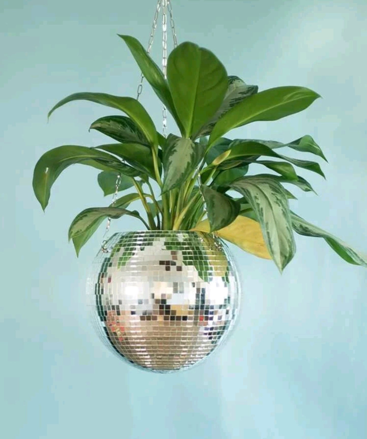 Disco Ball Hanging Planter